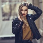 Fashion and Style – A young girl standing in style- A girl in black jacket_ Blurbgeek