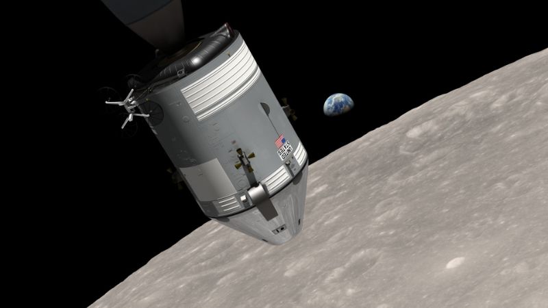 Apollo 8 Sapcecraft Floating in Space