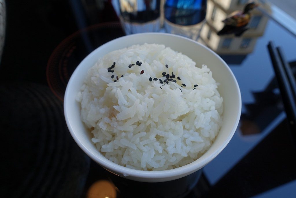 Boiled rice for Chicken Curry