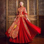 Bride Dressed in Traditional Wedding Dress (Chinese Wedding Culture)