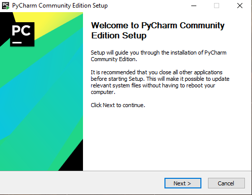 Installing Pycharm Step1