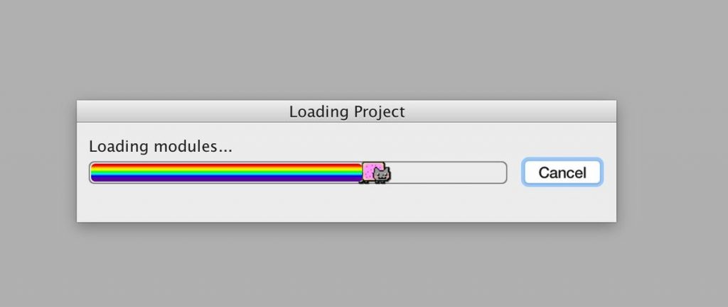 Nyan Progress bar In Pycharm