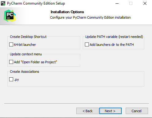 Installing Pycharm Step3