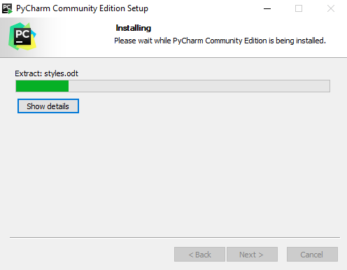 Installing Pycharm Step5