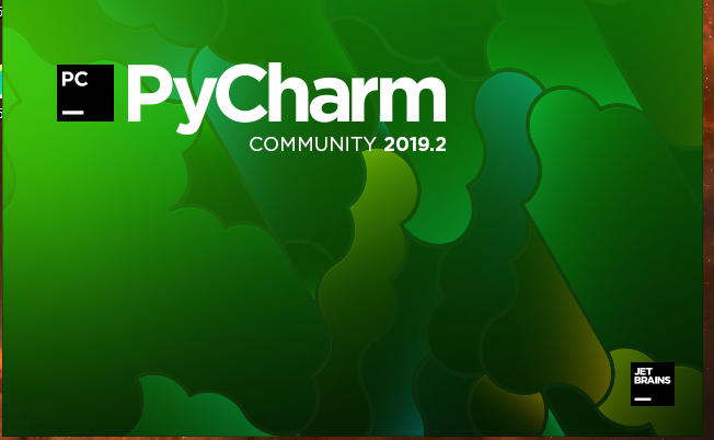 Pycharm Booting up Menu