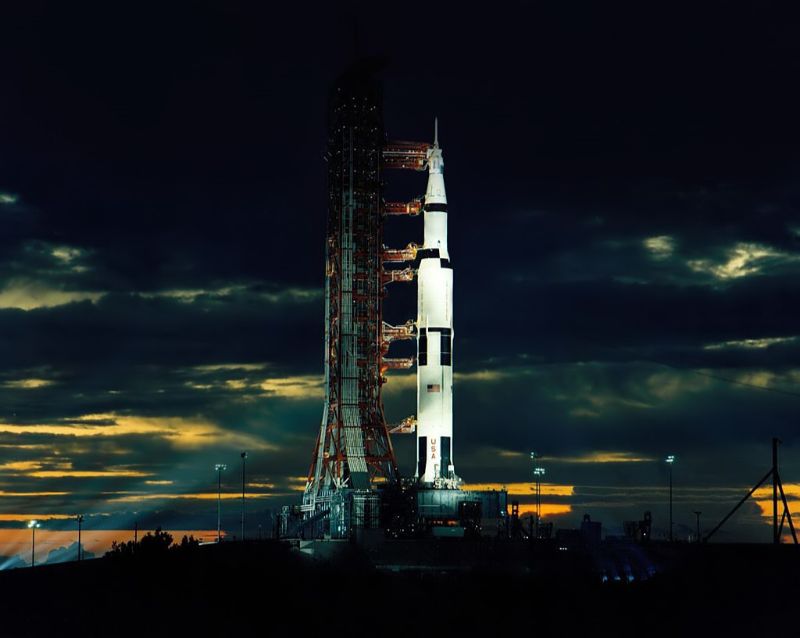 Launch View of Apollo 11 Saturn V Rocket