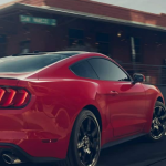 Rear View of Ford Mustang 2019