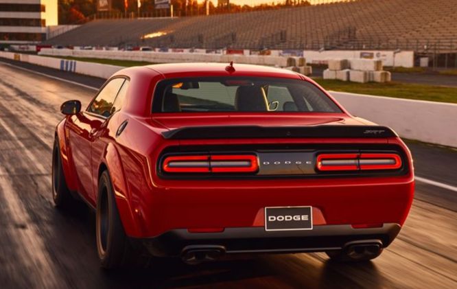 Rear view of Demon 2018 Challenger