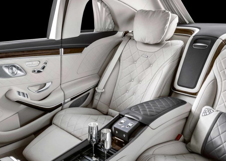 Rear Seating of Luxurios Mercedes-Maybach S 650 Pullman