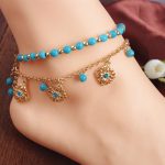 Turquoise Stone Anklet – Foot Jewelry